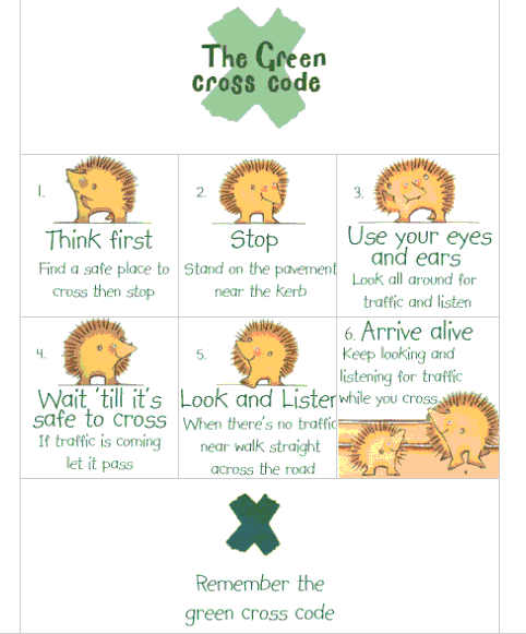 Green Cross Code - Free stickers avaliable