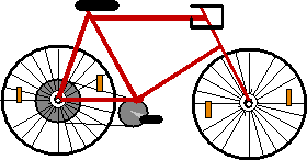 A bike is traffic