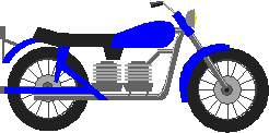 A motorbike is traffic
